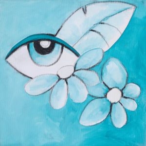 Bloom 4 40x40 acrilico su tela