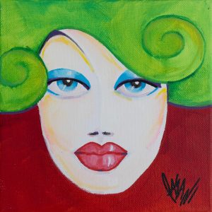 Borghesina 4 20x20 acrilico su tela