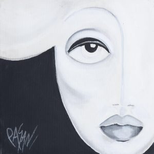 la borghese BN 40x40 acrilico su tela