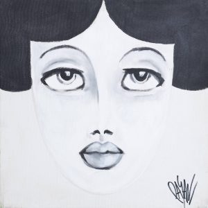 la borghese bn 2 40x40 acrilico su tela