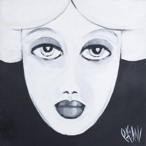 la borghese bn 3 40x40 acrilico su tela