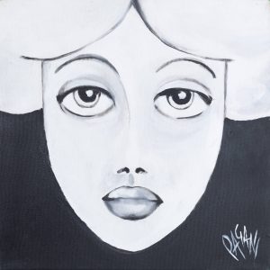 la borghese bn 4 40x40 acrilico su tela