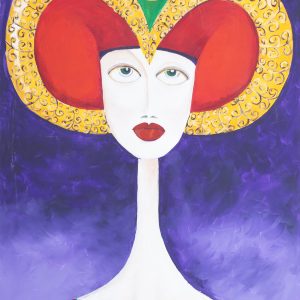 la borghese medioevale 120x80 acrilico su tela