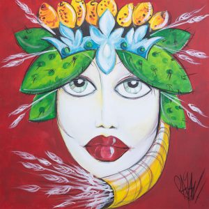 la borghese sicily 100x100 acrilico su tela