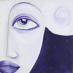 la borghese viola 40x40 acrilico su tela